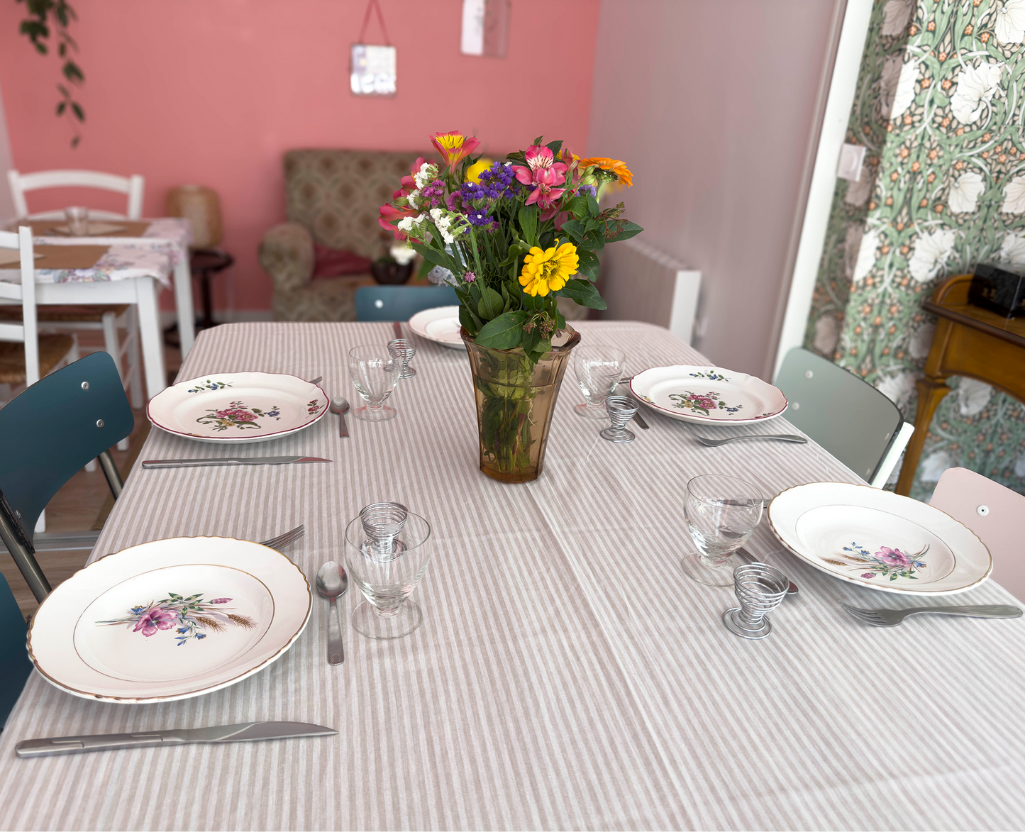 Lot de 6 assiettes épi de blé Moulin des loups