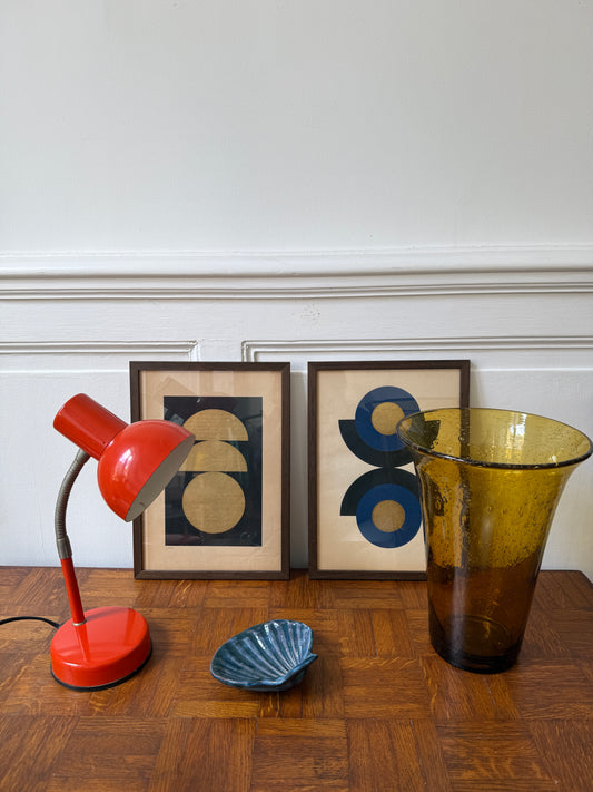 Lampe de bureau rouge – esprit vintage