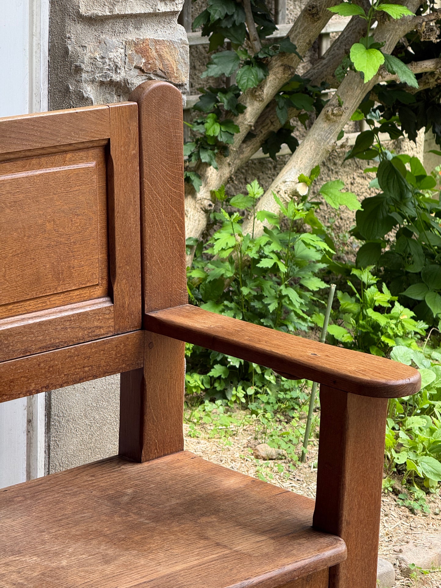 Banc de cantou / banquette avec coffre de rangement en chêne massif