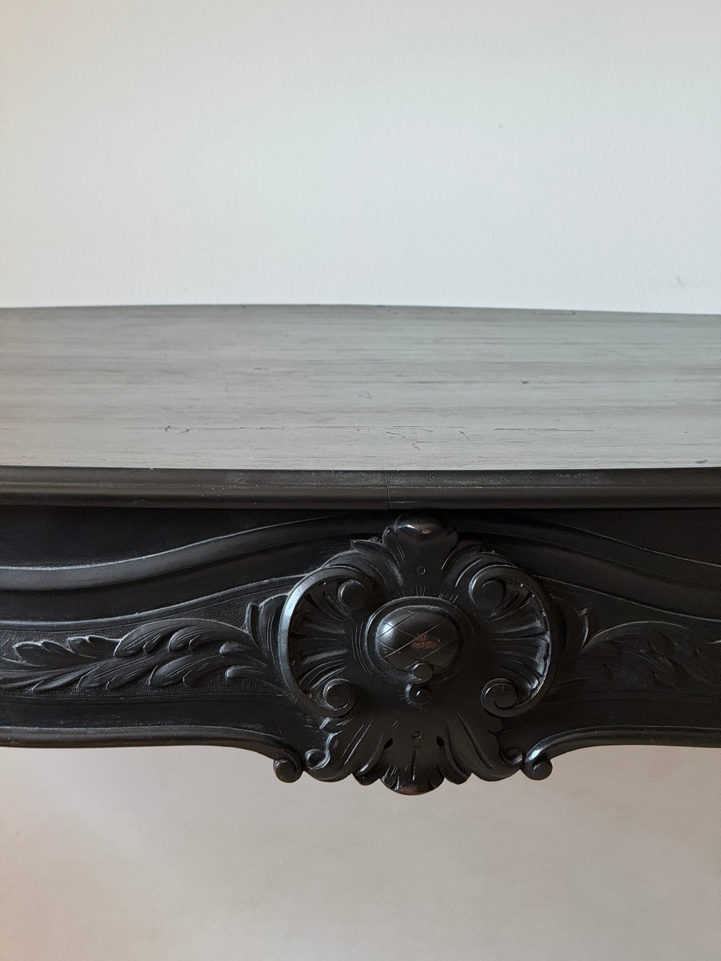 Table à manger / bureau baroque en hêtre noir