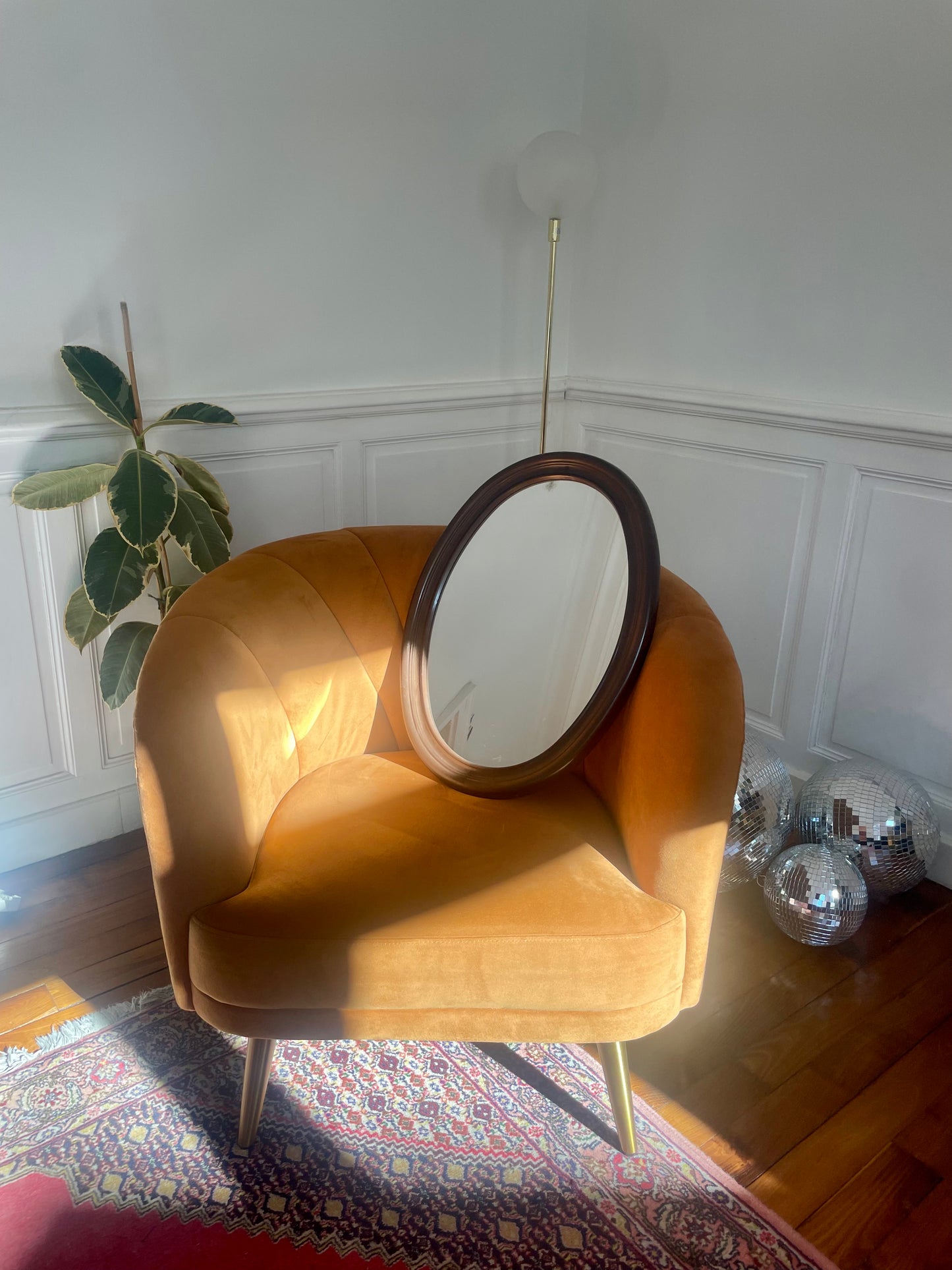 Miroir ovale vintage