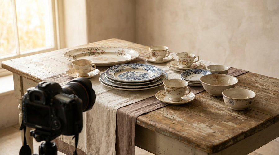 Louer de la vaisselle ancienne pour vos shootings photo