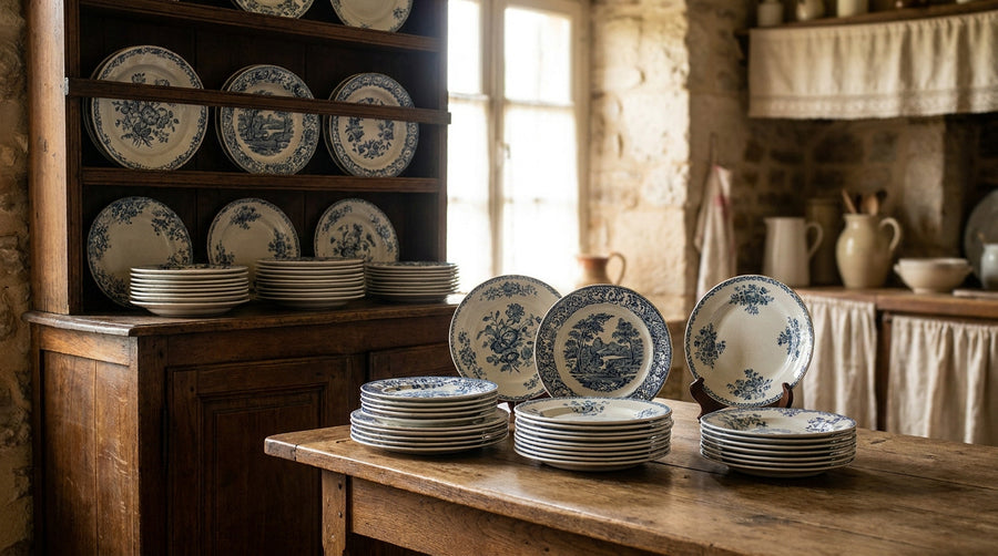 Pourquoi collectionner les assiettes terre de fer bleues