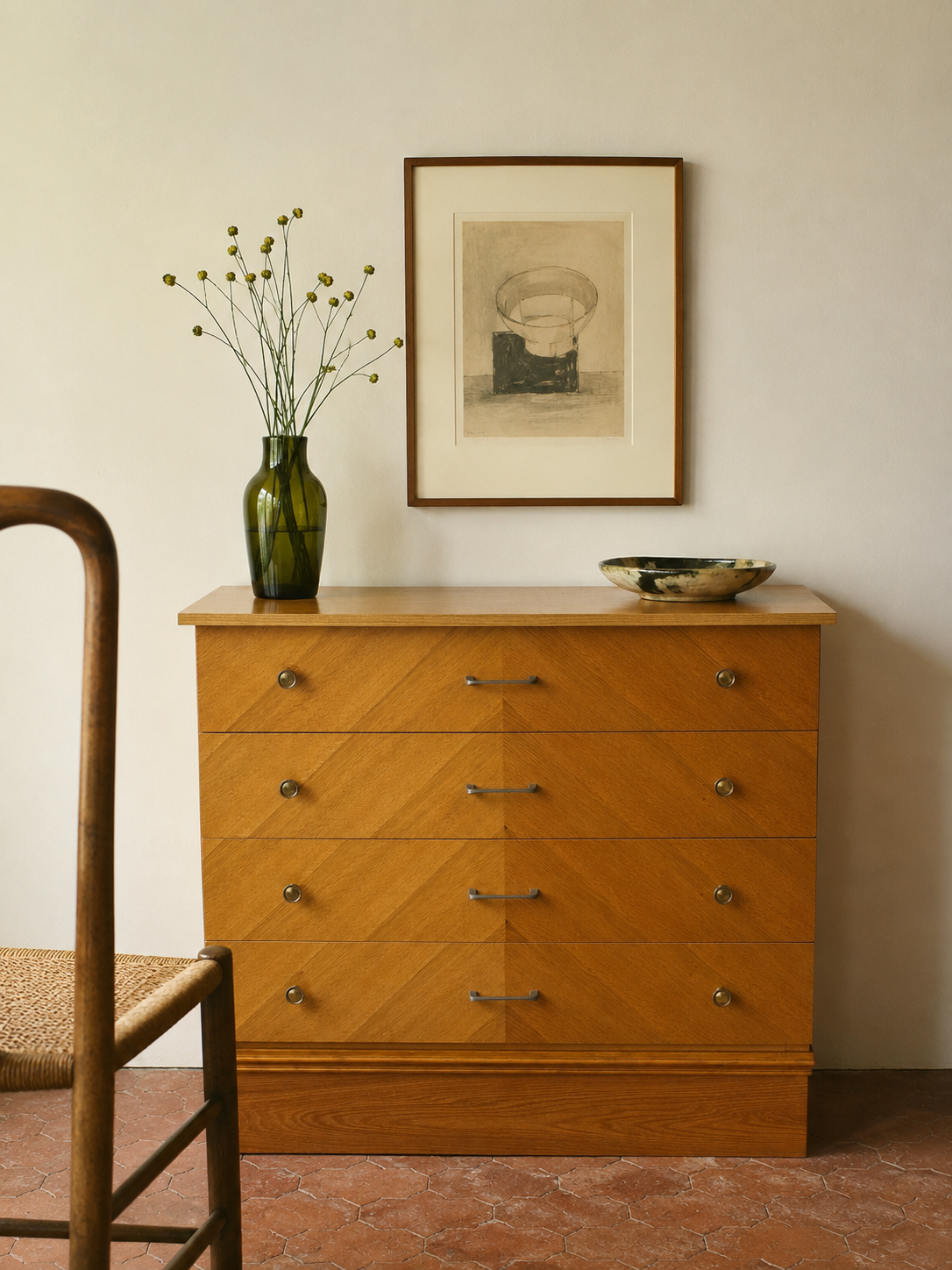 Commode scandinave 4 tiroirs en bois
