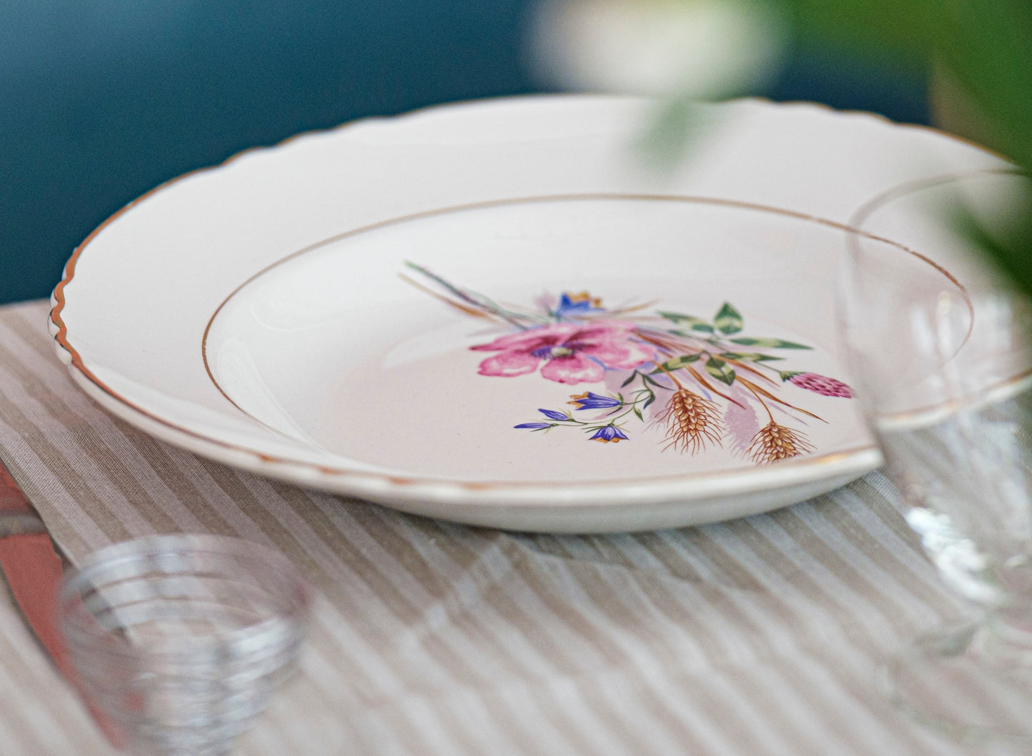 Lot de 6 assiettes épi de blé Moulin des loups