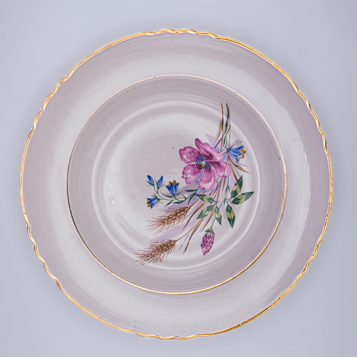Lot de 6 assiettes épi de blé Moulin des loups