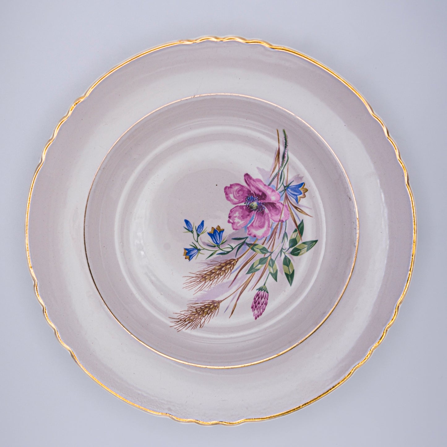 Lot de 6 assiettes épi de blé Moulin des loups