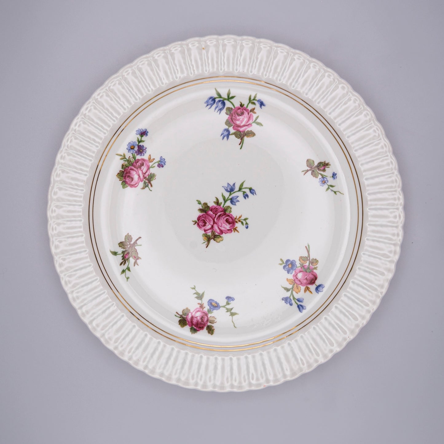 Lot de 6 assiettes très fleuries porcelaine de Limoges