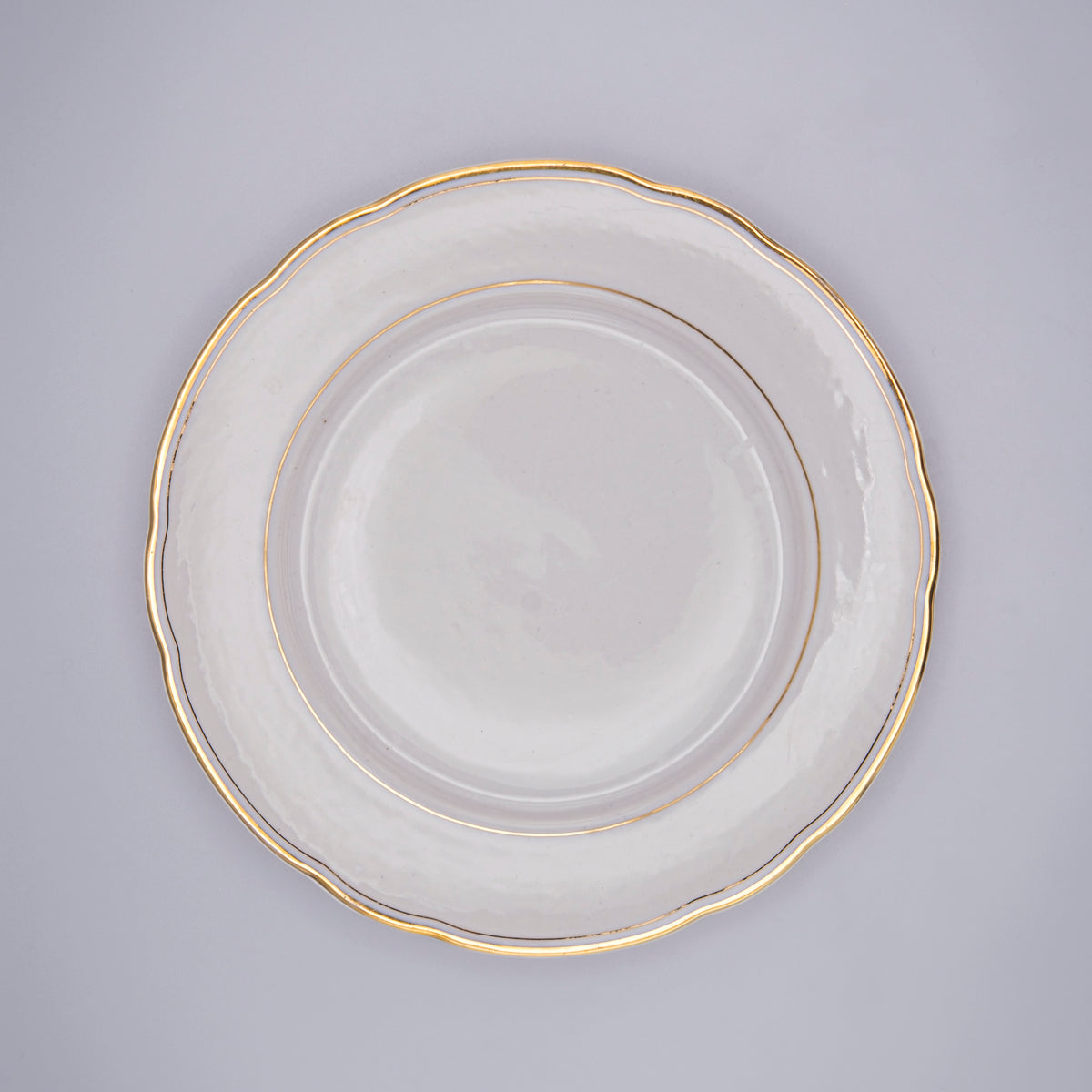 Petites assiettes porcelaine bohème dorées
