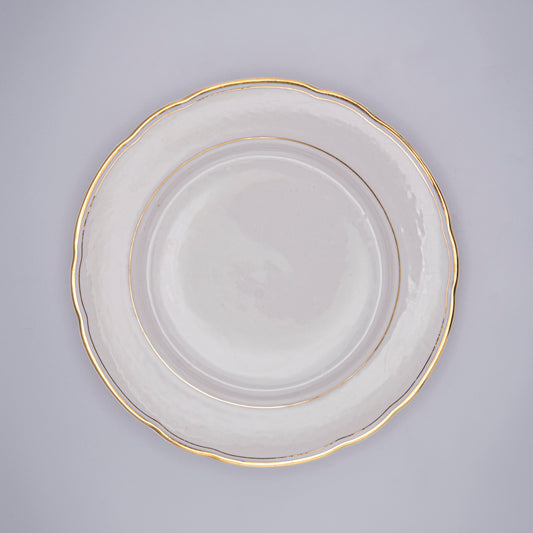 Petites assiettes porcelaine bohème dorées