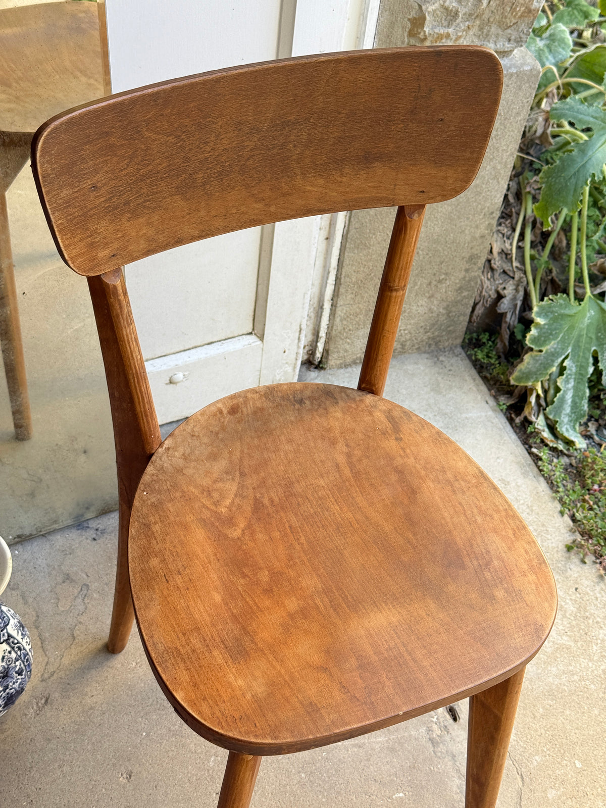 Paire de chaises en bois brut