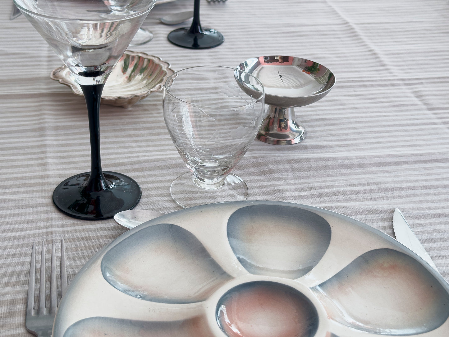 Lot de 5 Assiettes à huîtres