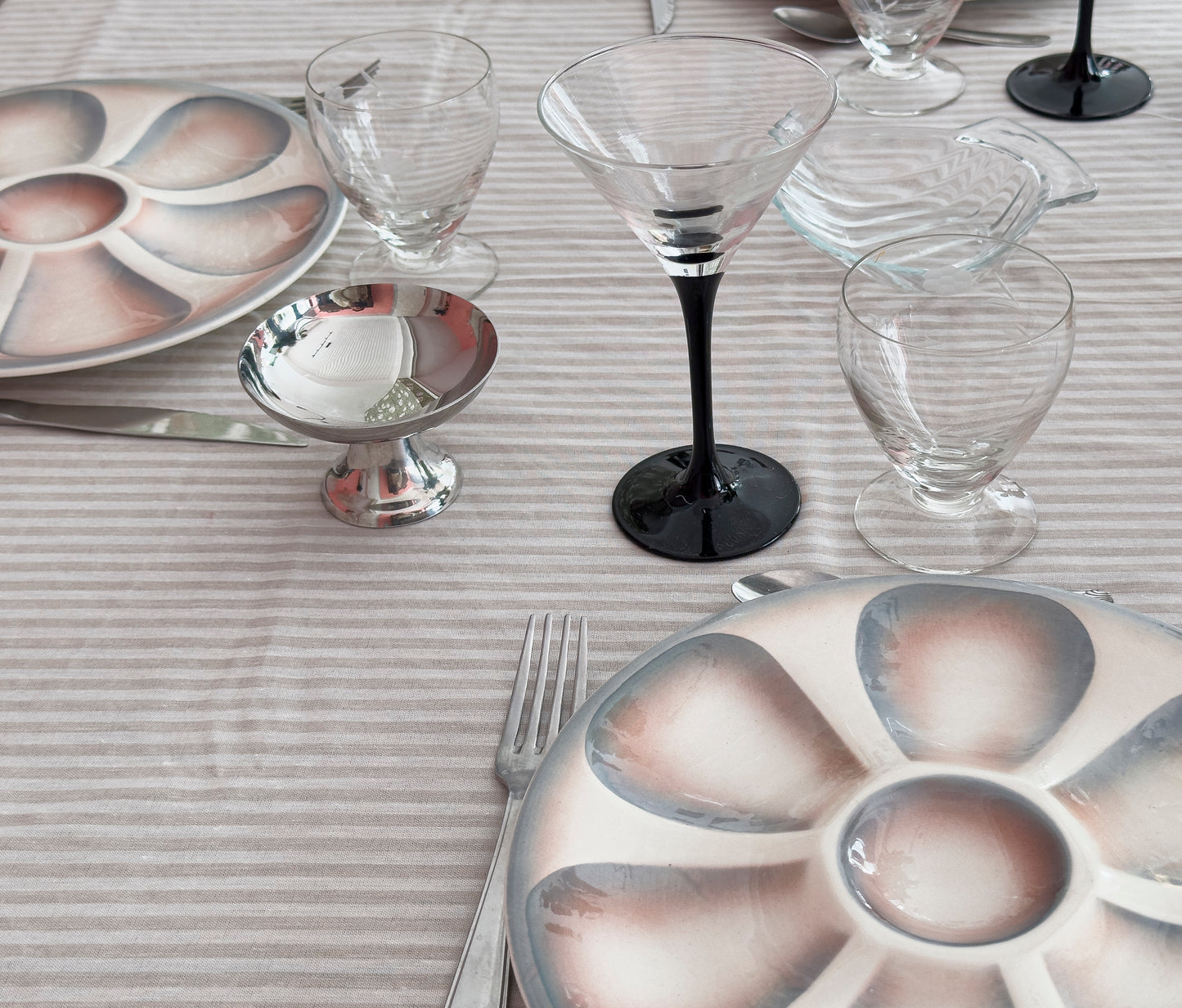 Lot de 5 Assiettes à huîtres