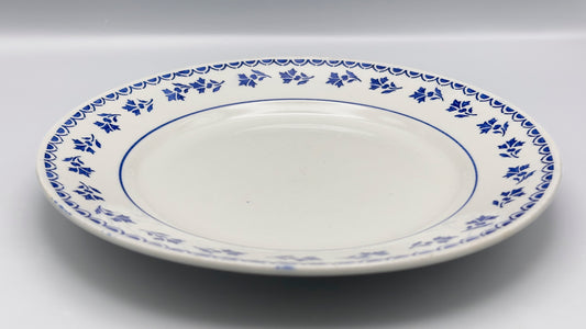 Assiettes semi creuses bleues gui