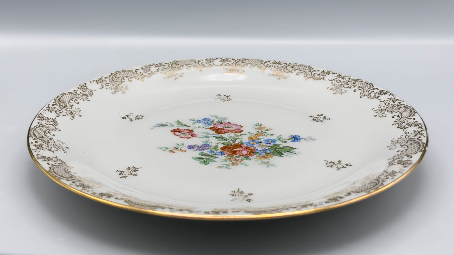 Lot de 4 grandes assiettes chiadées porcelaine de Limoges
