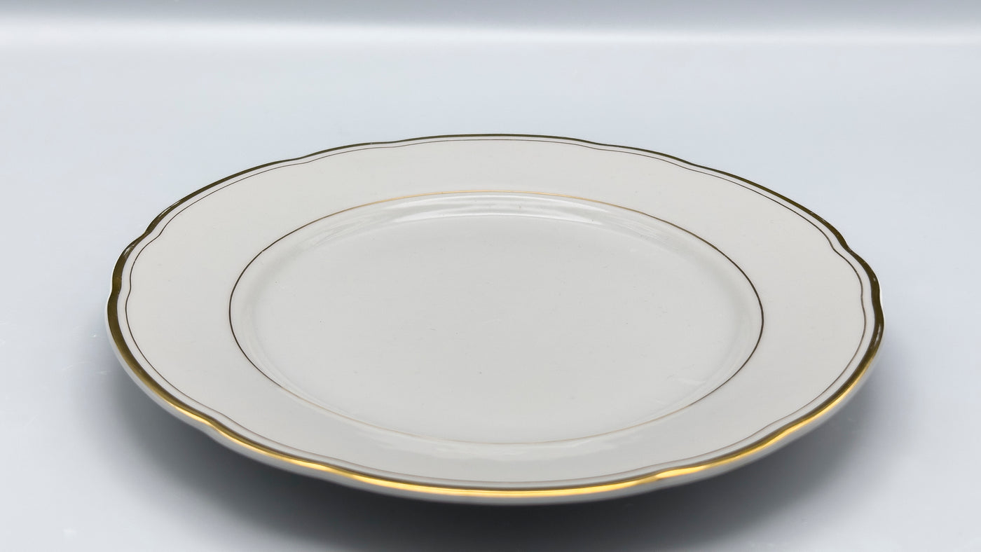 Petites assiettes porcelaine bohème dorées