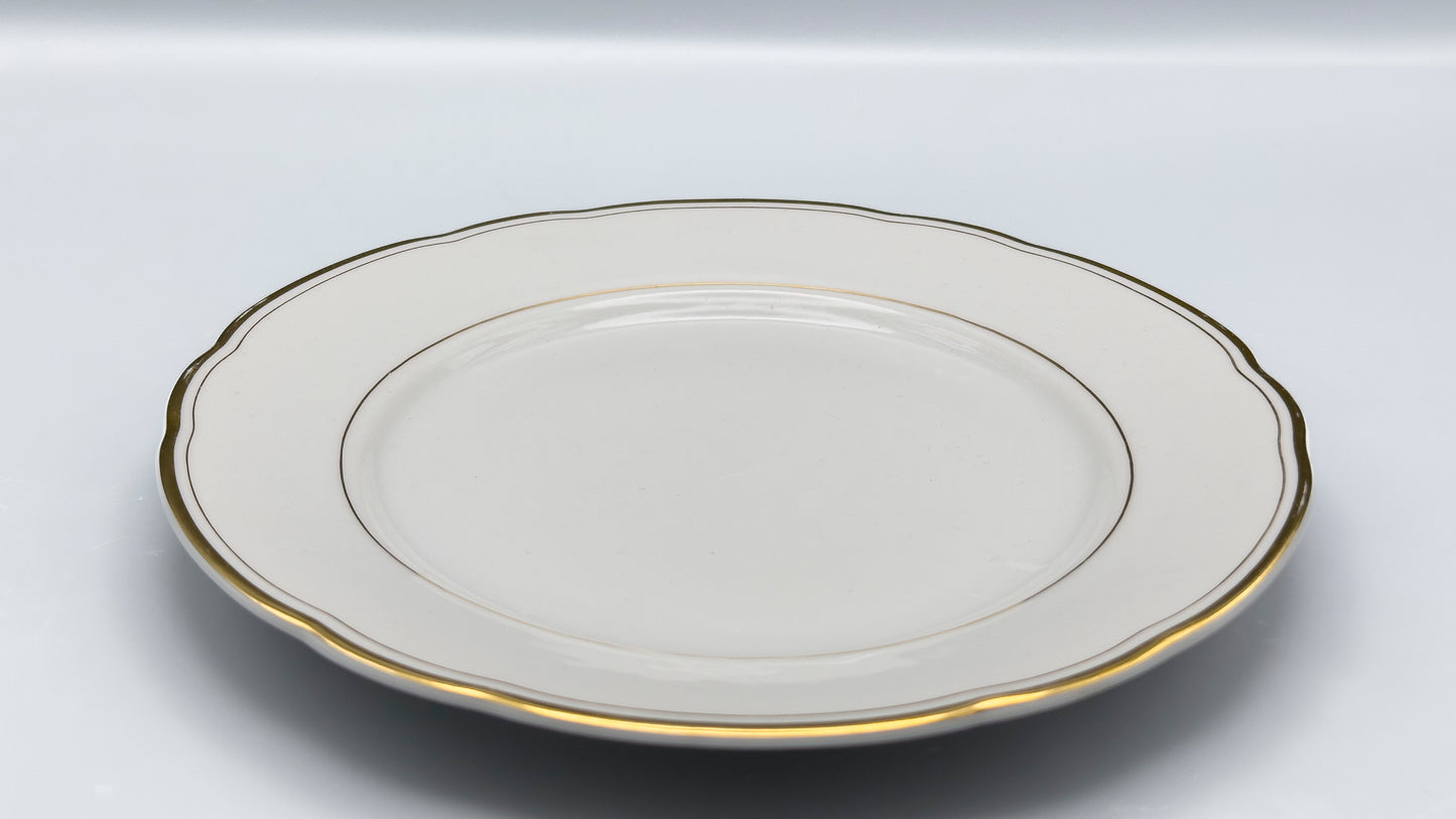 Petites assiettes porcelaine bohème dorées