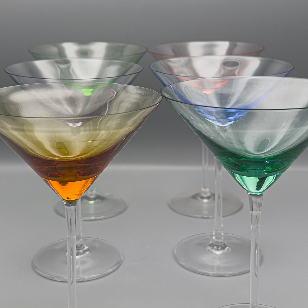 Lot de 5 grands verres à martini