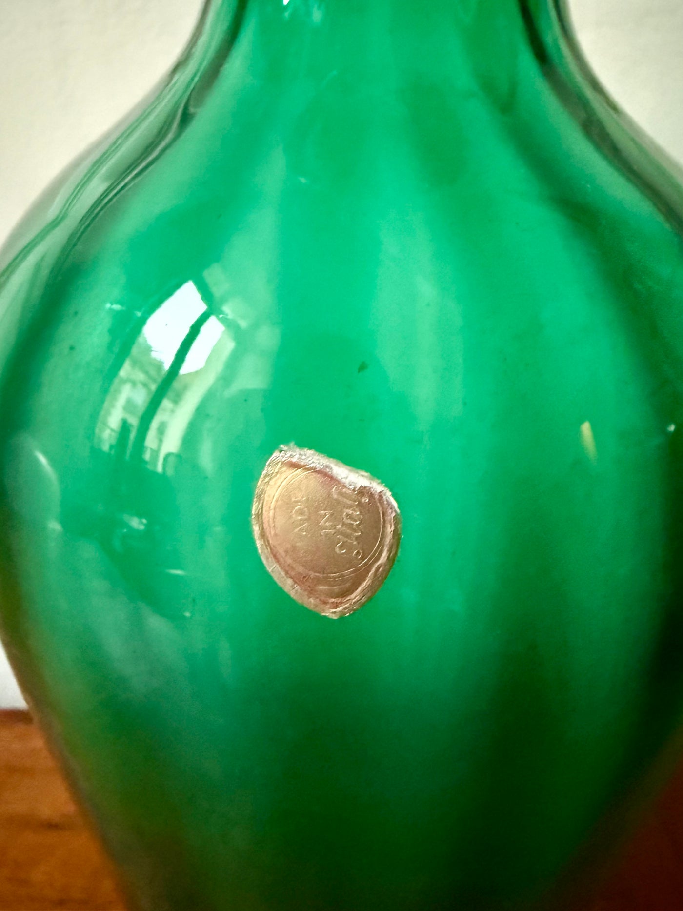 Vase en verre soufflé italien