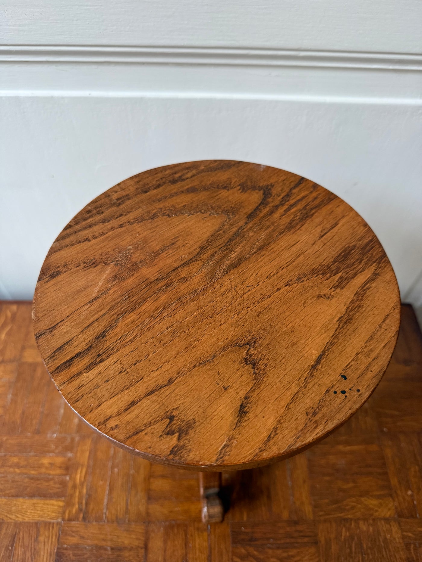 Guéridon / tabouret vintage en bois