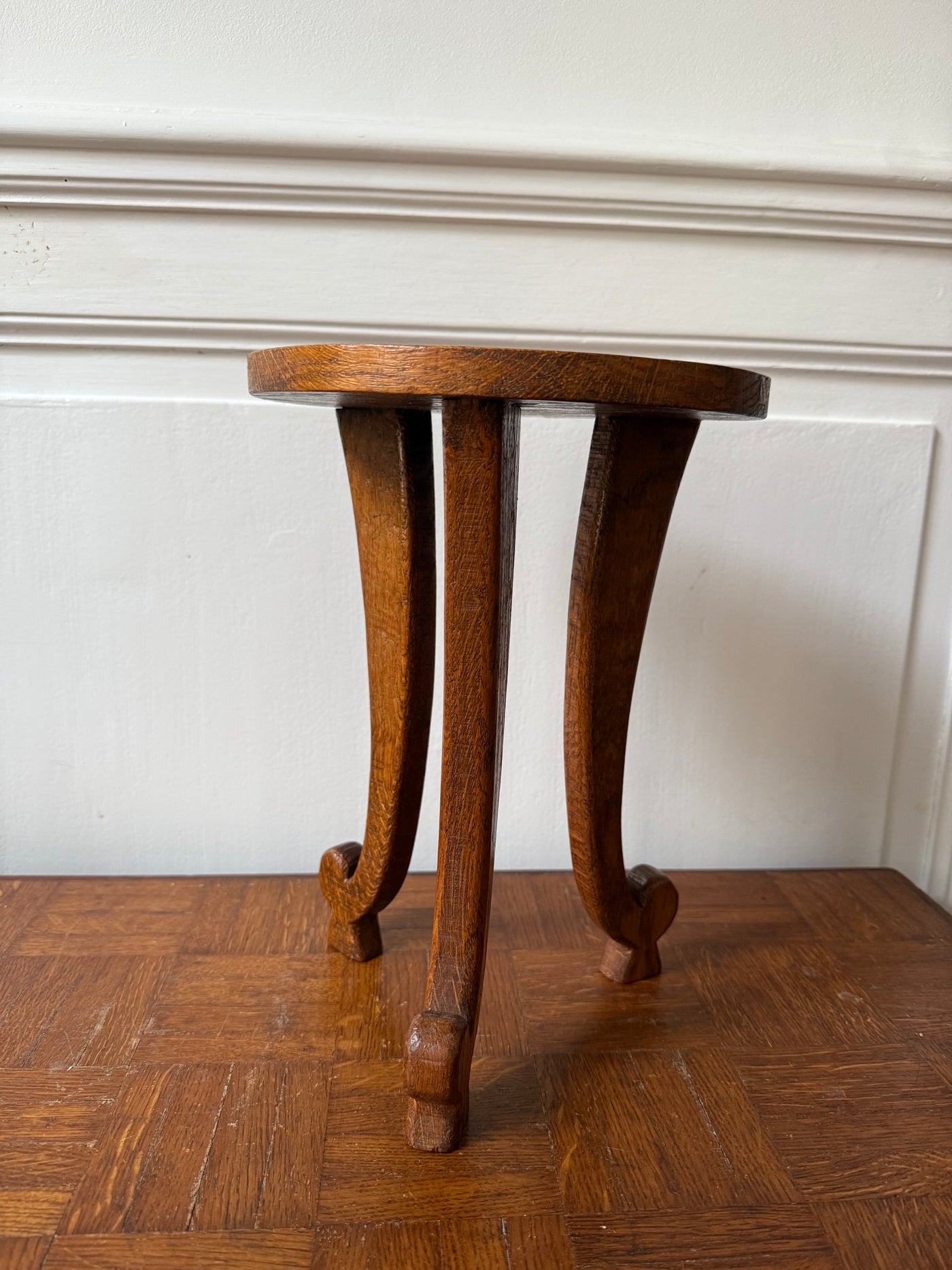 Guéridon / tabouret vintage en bois