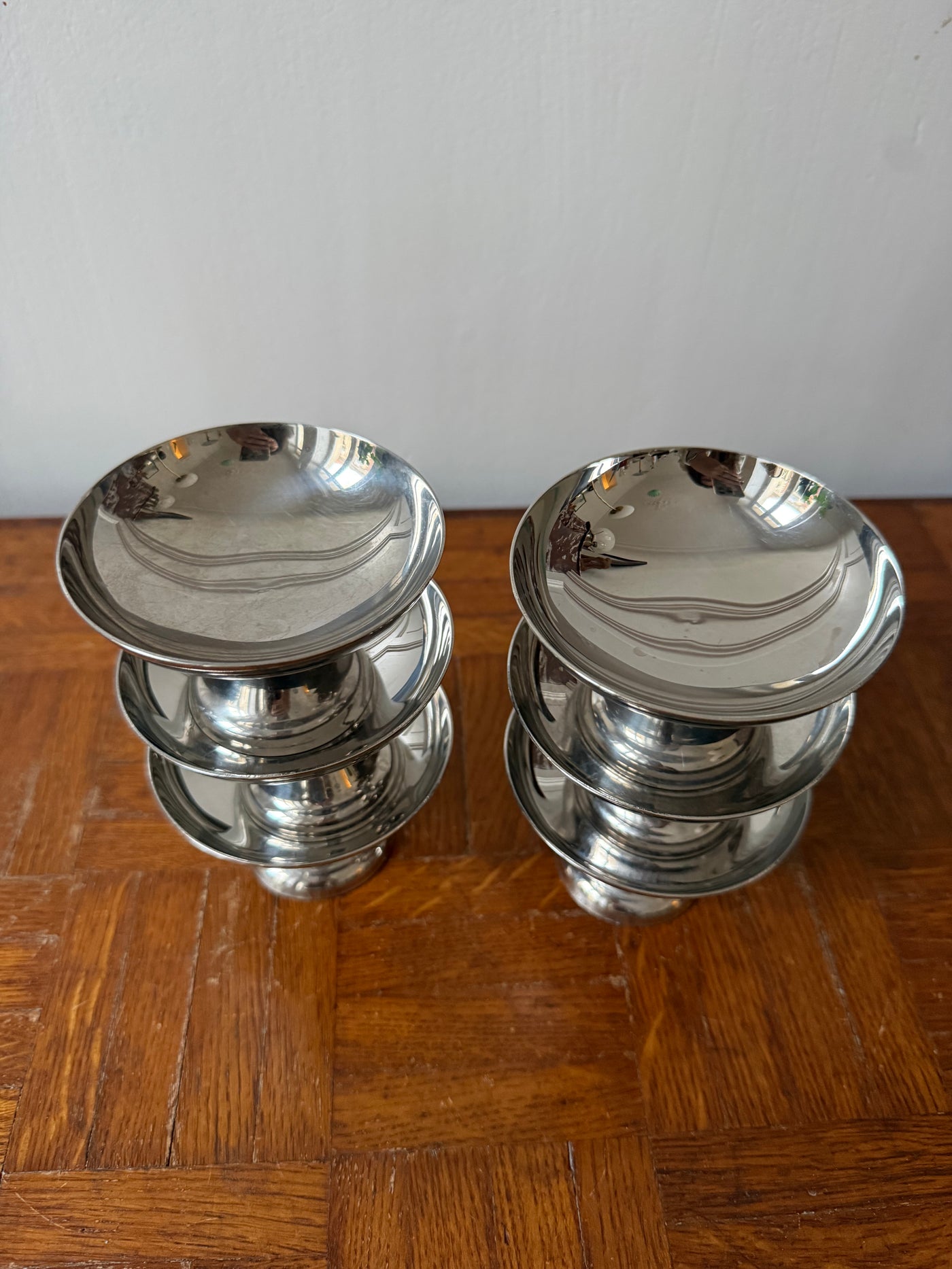 6 coupes en inox