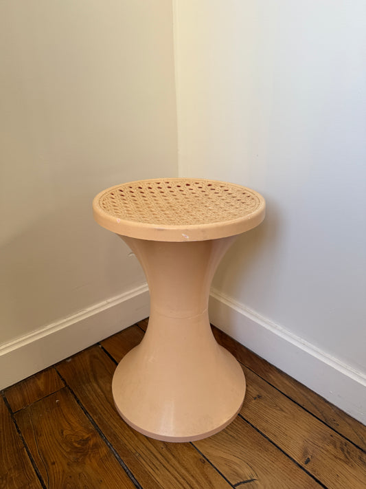 Razzia Tam-Tam Stamp tabouret made in France with wooden legs and colorful fabric seat for stylish seating.