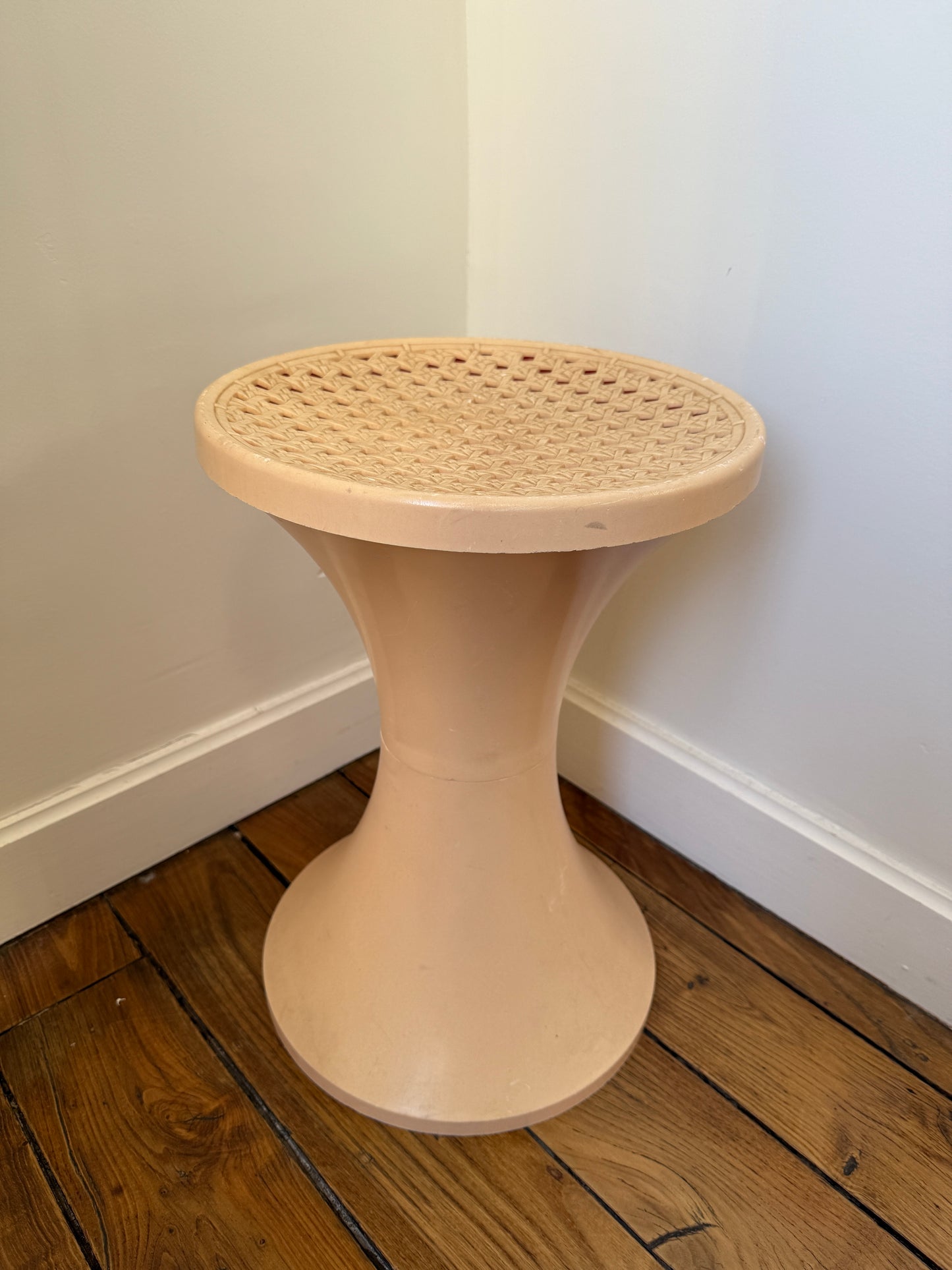 Razzia Tam-Tam Stamp tabouret made in France with wooden legs and fabric cushion, stylish and functional seating furniture.