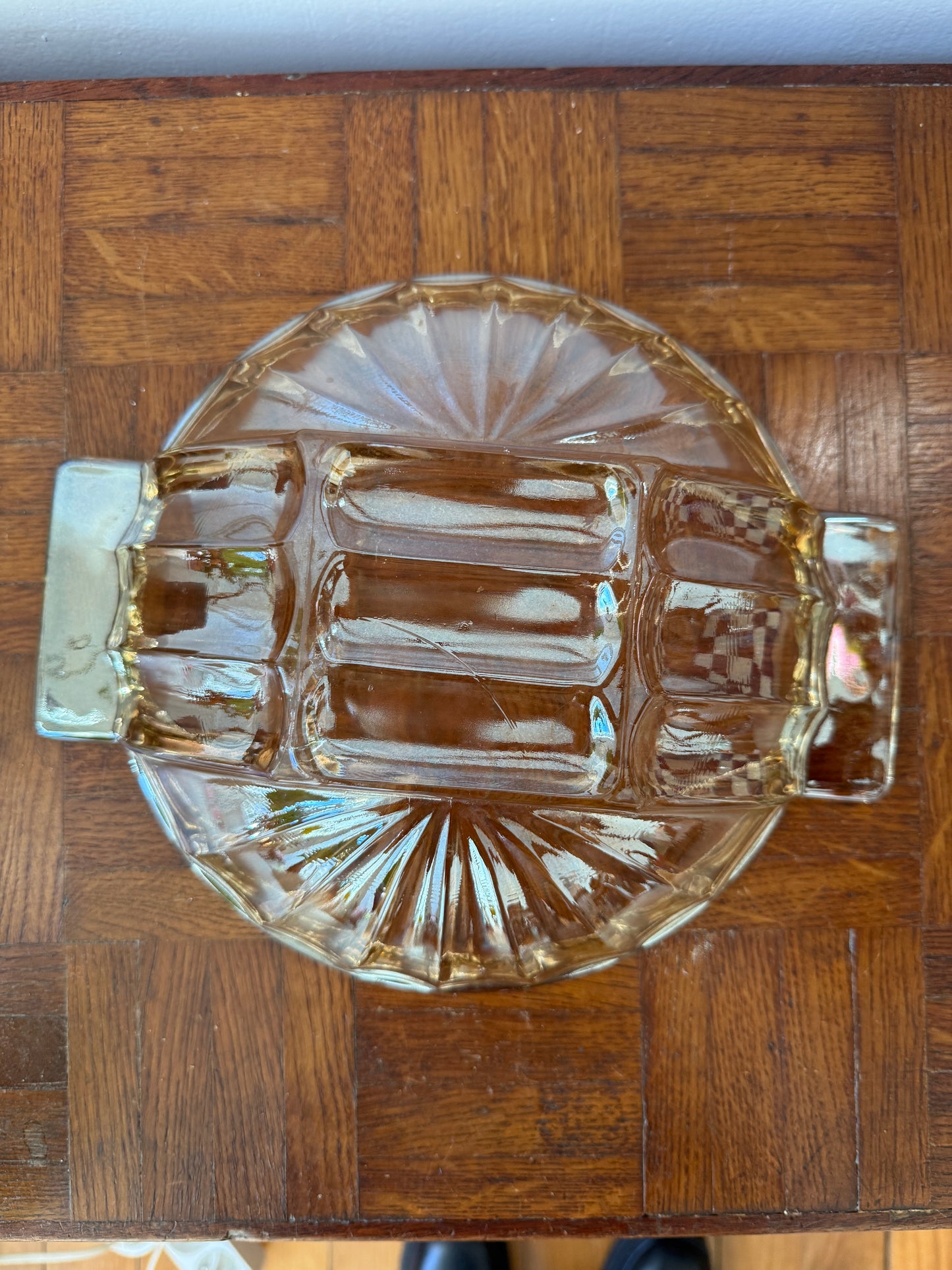 Plat en verre jaune made in France