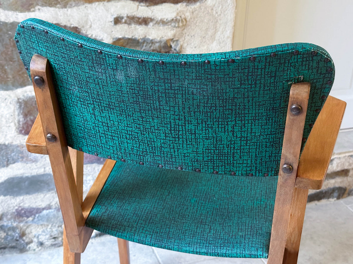Chaise de bridge verte