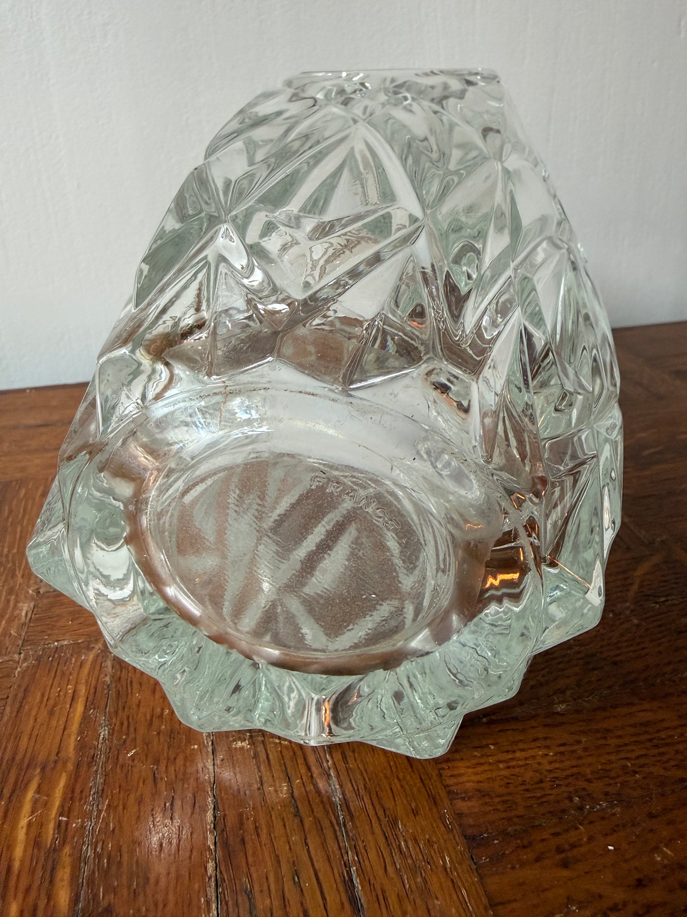 Vase en verre transparent