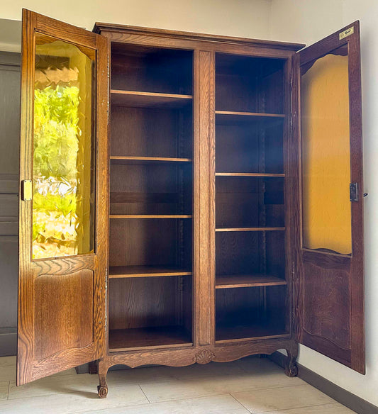 Bibliothèque en chêne massif - Marque Riskoff