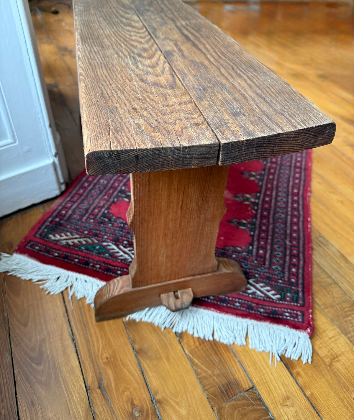 Ancien banc d'école bois naturel