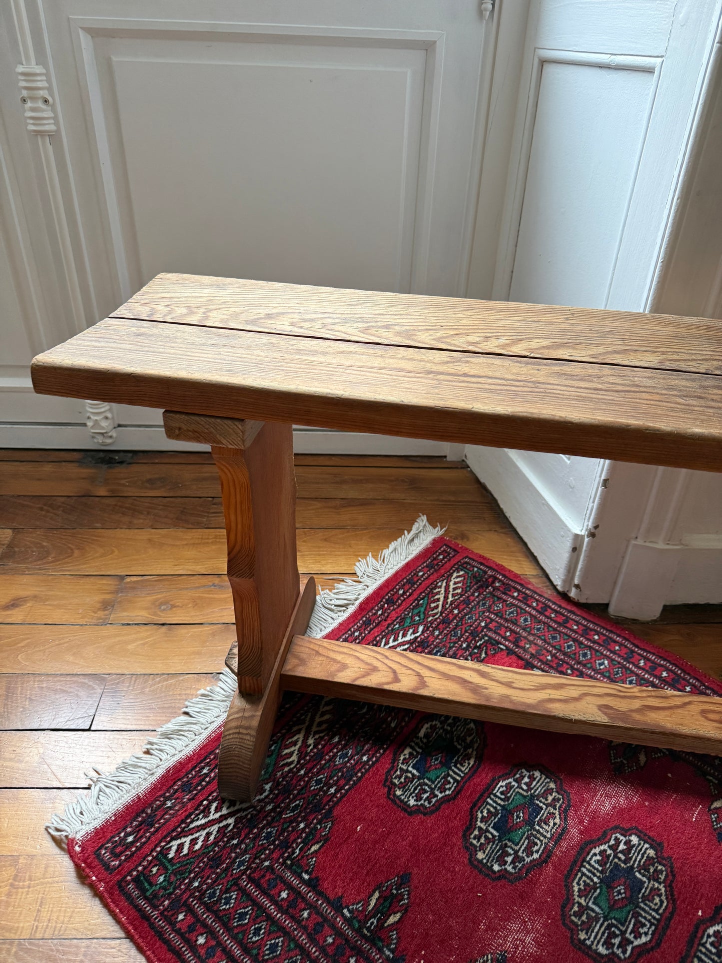 Ancien banc d'école bois naturel