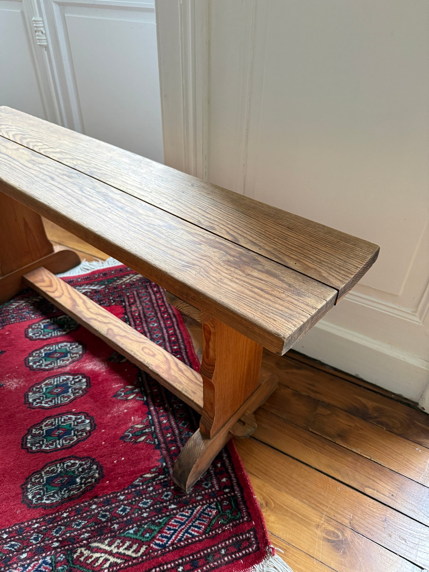 Ancien banc d'école bois naturel