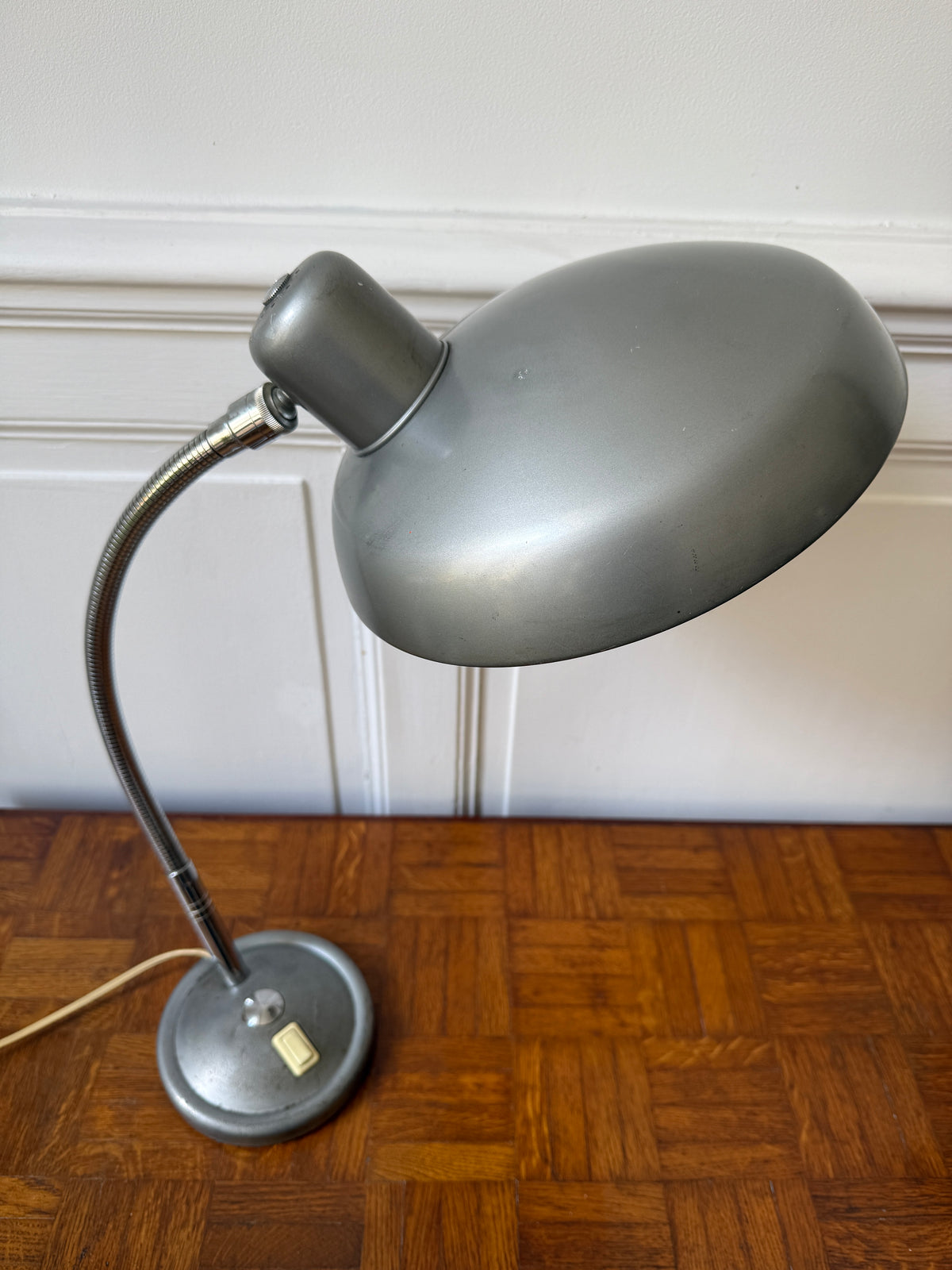 Lampe d'atelier métal industrielle col de cygne