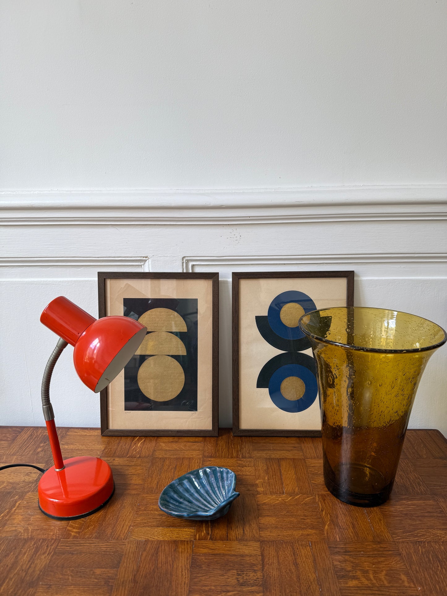 Lampe de bureau rouge – esprit vintage