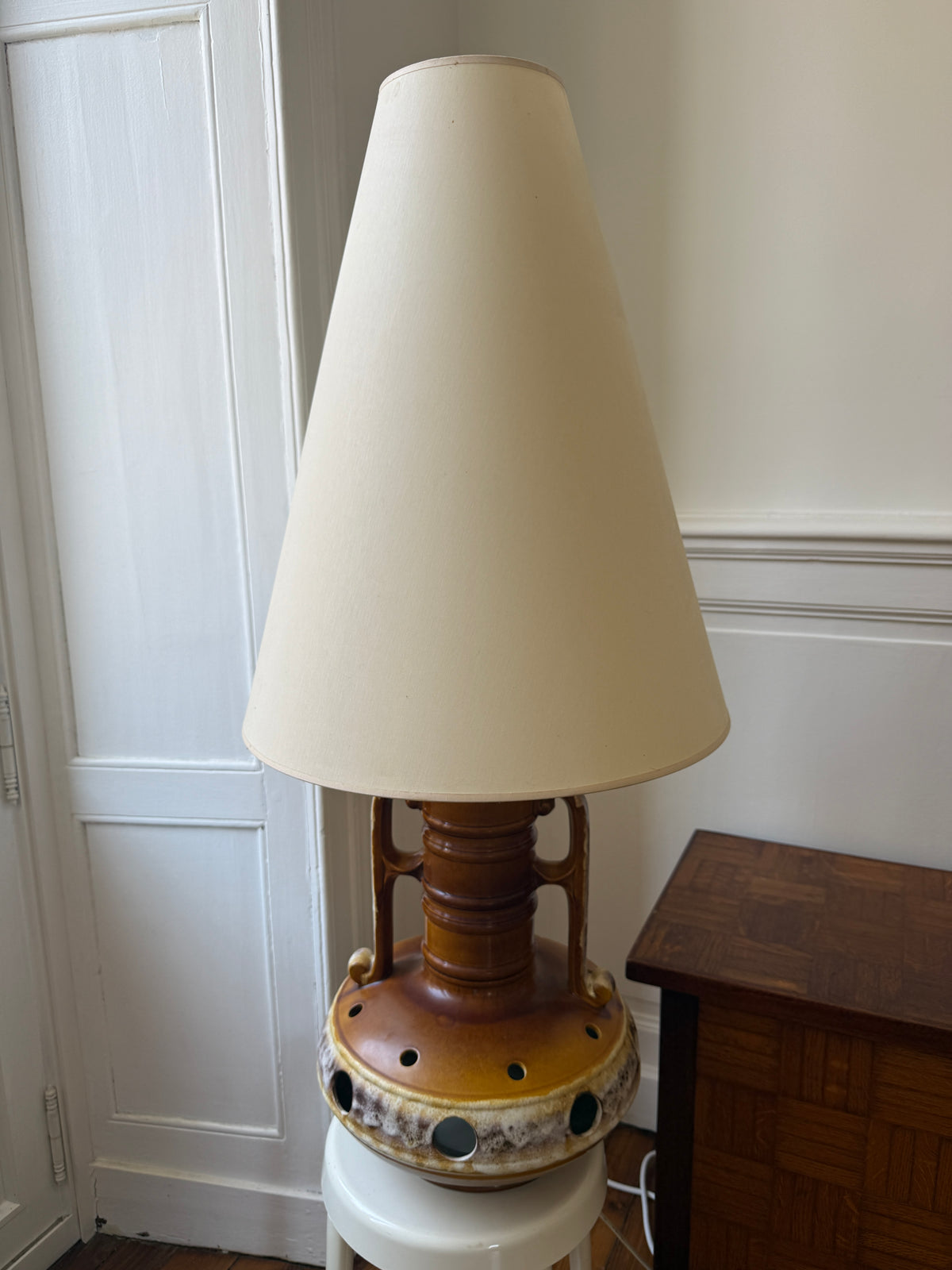 Lampe de sol en céramique – Fat Lava Mid century - années 60/70