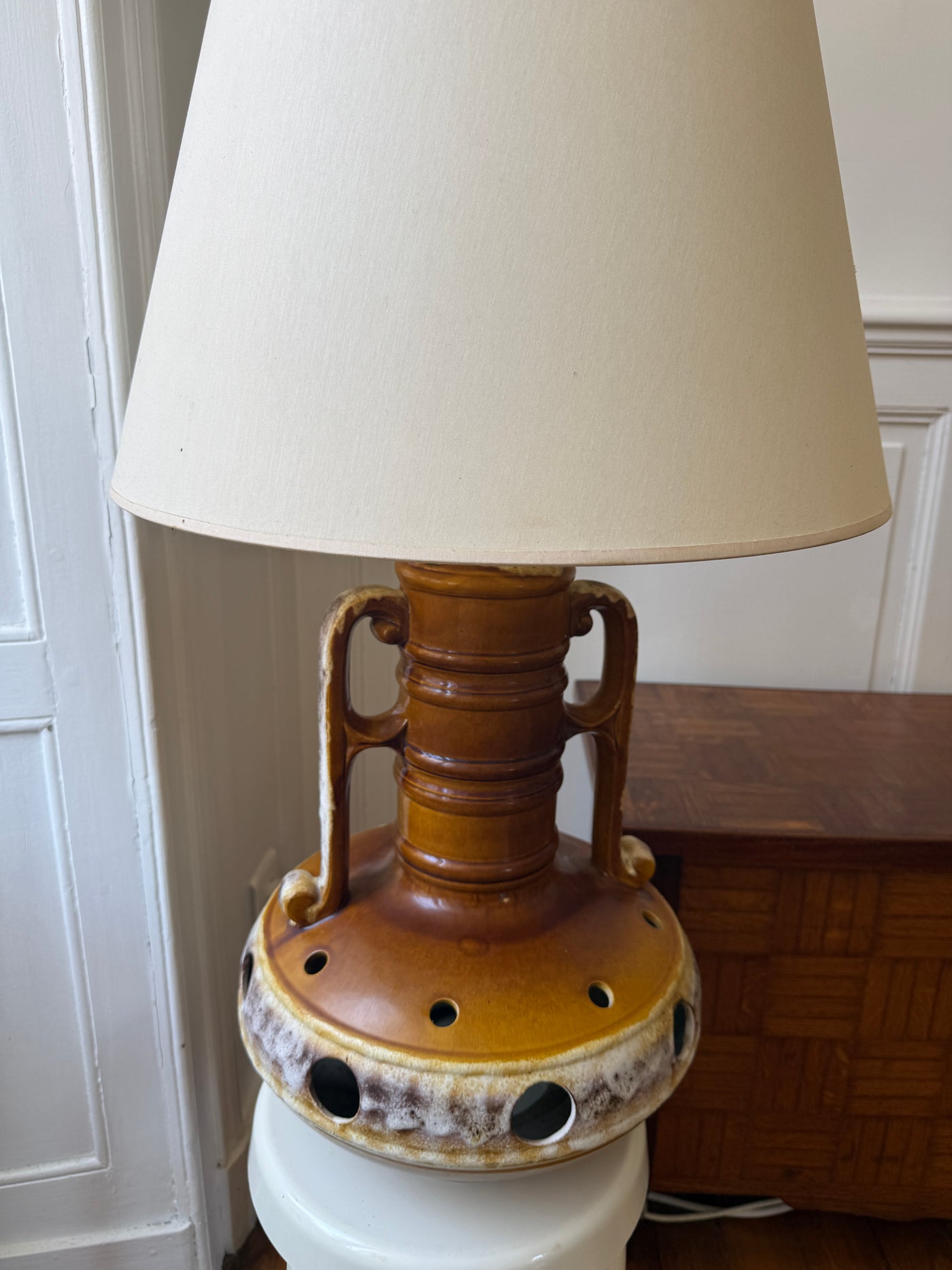 Lampe de sol en céramique – Fat Lava Mid century - années 60/70