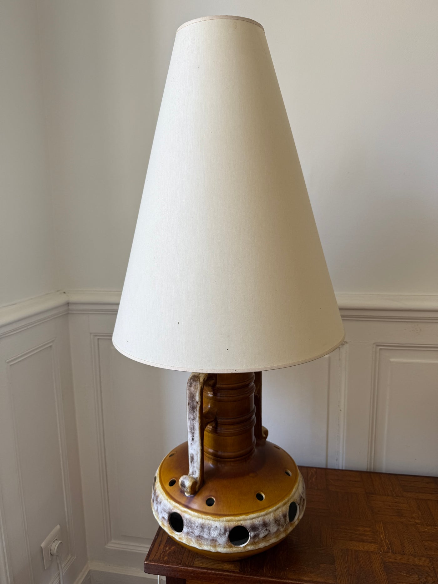 Lampe de sol en céramique – Fat Lava Mid century - années 60/70