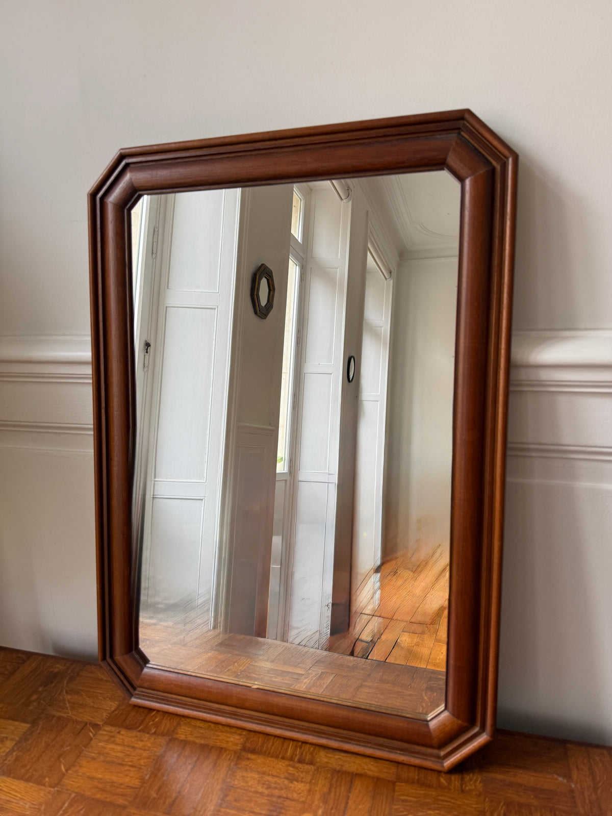 Miroir cadre en bois ancien