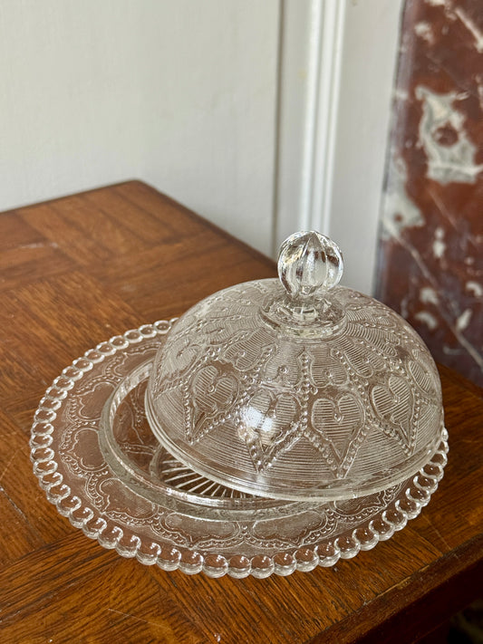 Sucrier en verre Razzia, bonbonnière élégante avec couvercle, idéal pour stocker confiseries ou bonbons, design vintage.