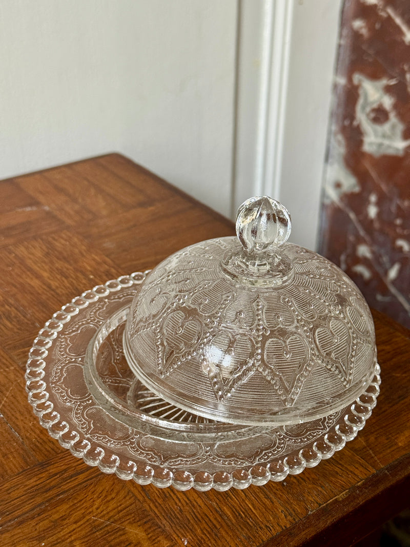 Sucrier en verre Razzia, bonbonnière élégante avec couvercle, idéal pour stocker confiseries ou bonbons, design vintage.