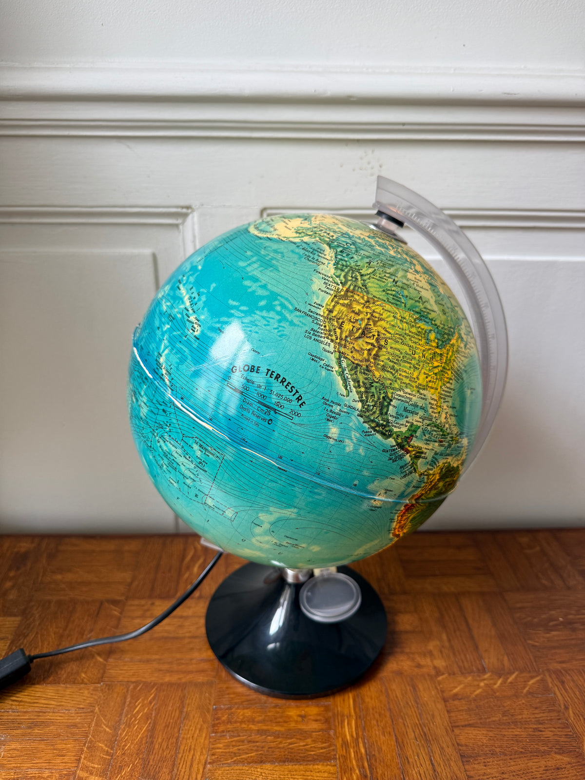 Globe terrestre lumineux Tecnodidattica – Made in Italy 1970/80