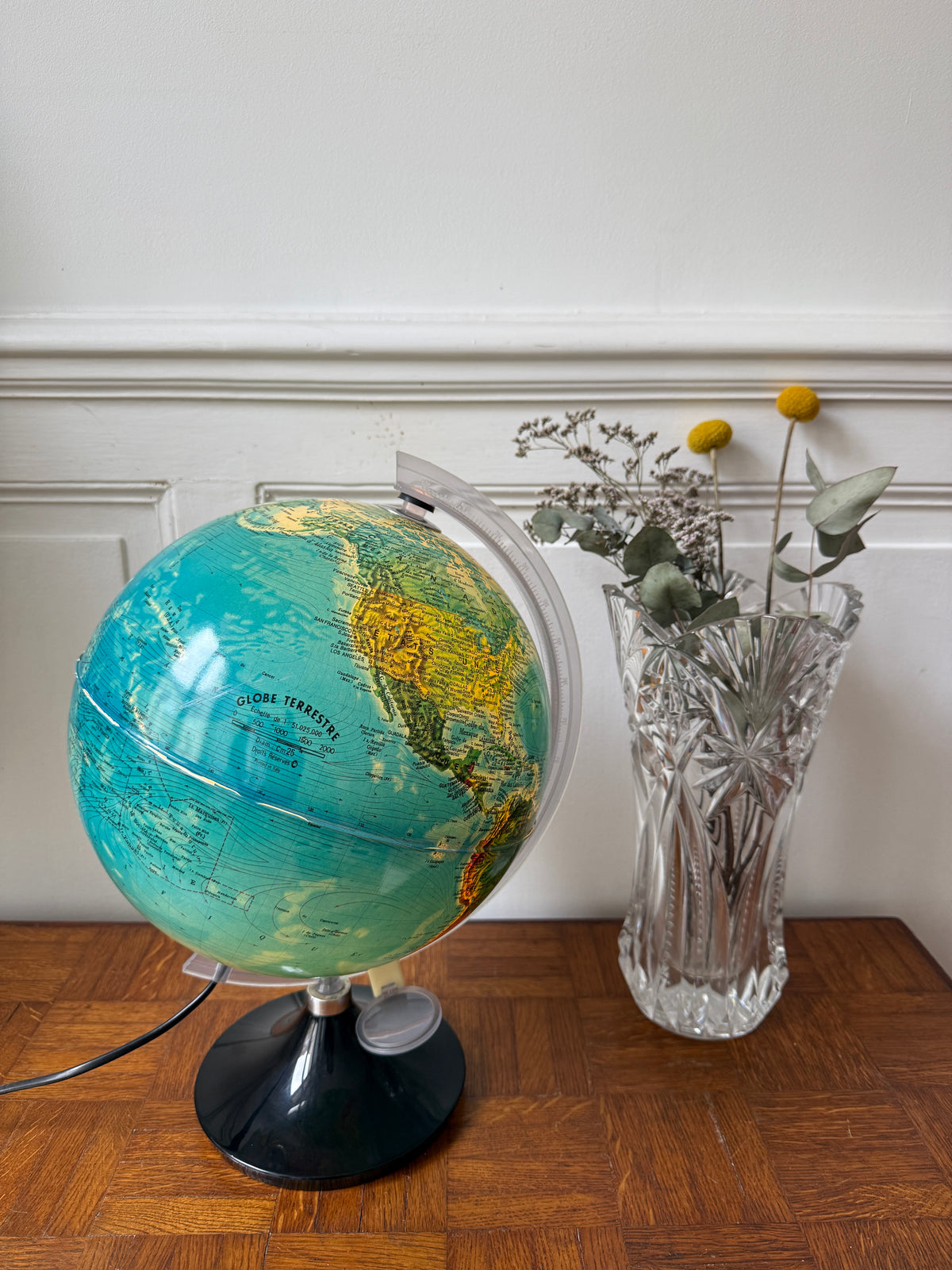 Globe terrestre lumineux Tecnodidattica – Made in Italy 1970/80