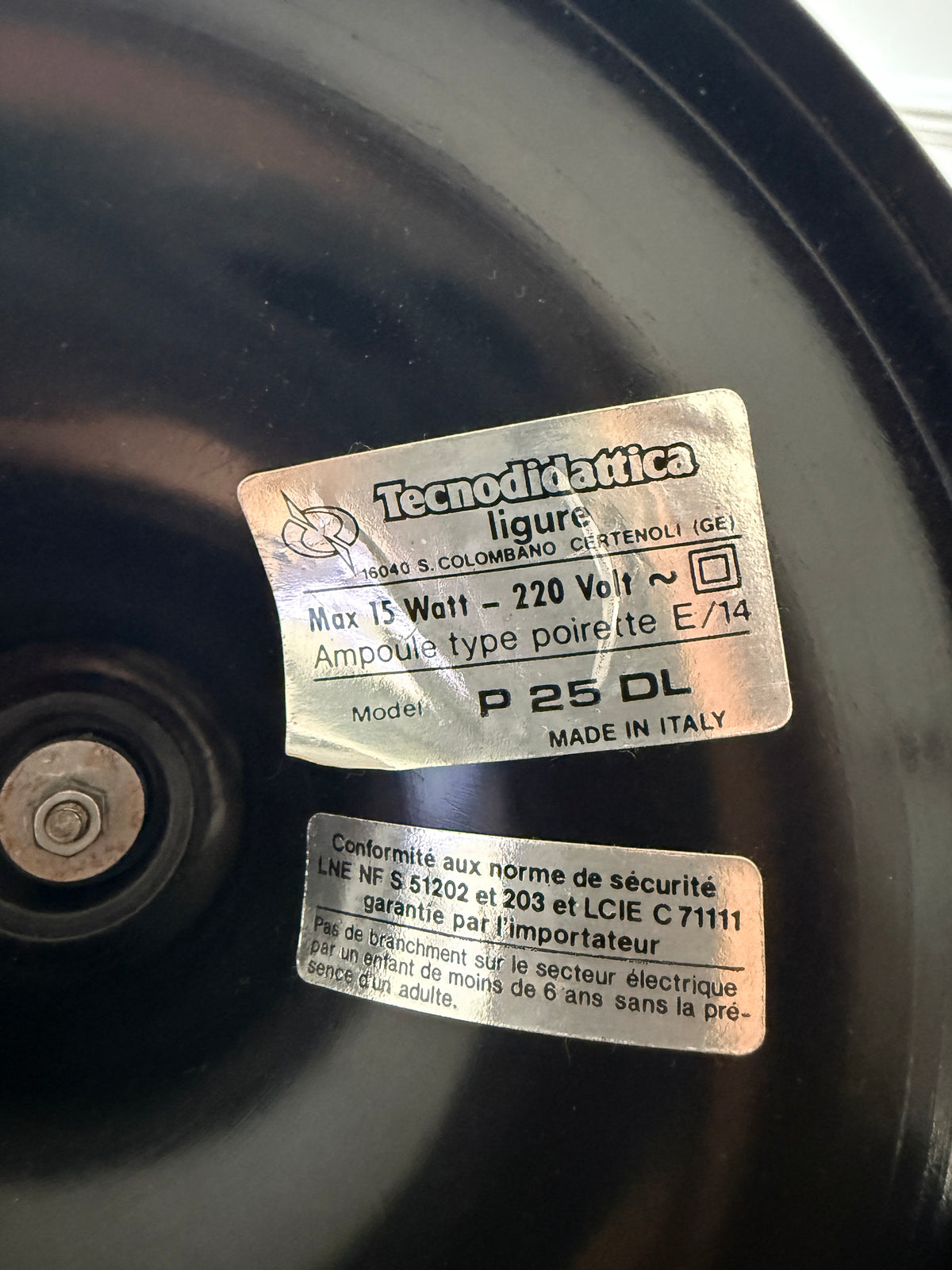 Globe terrestre lumineux Tecnodidattica – Made in Italy 1970/80