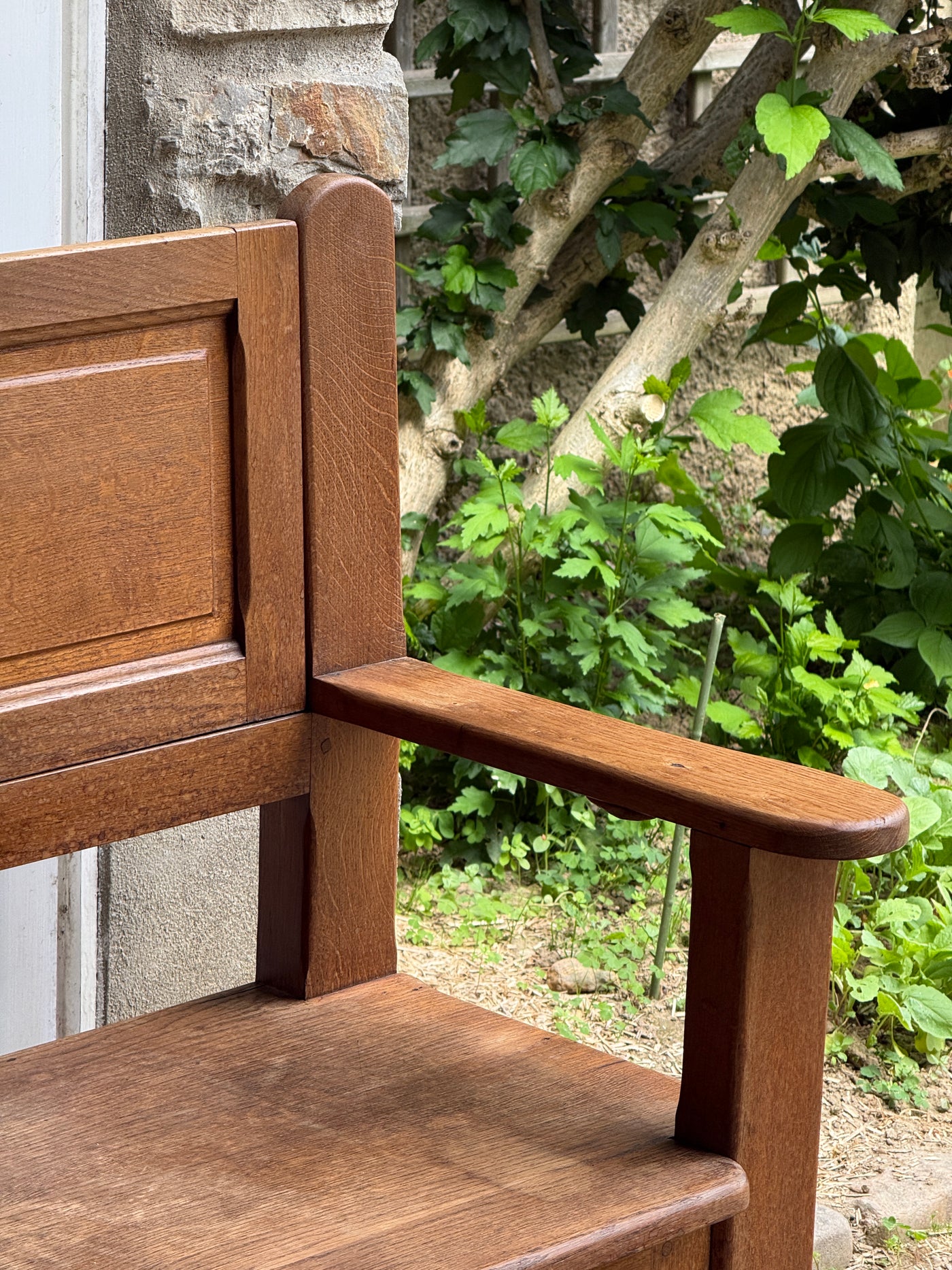 Banc de cantou / banquette avec coffre de rangement en chêne massif