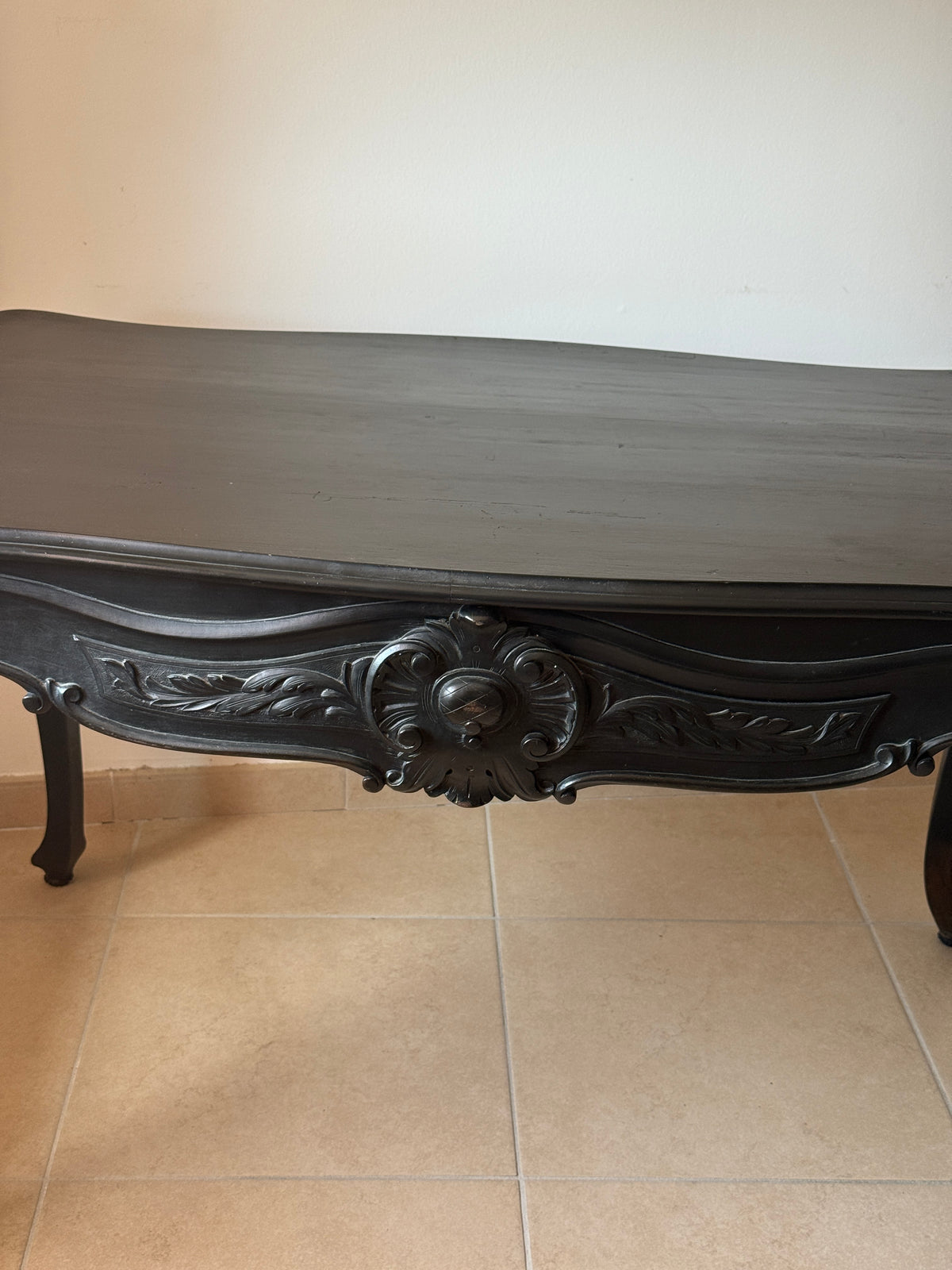 Table à manger / bureau  baroque en hêtre noir