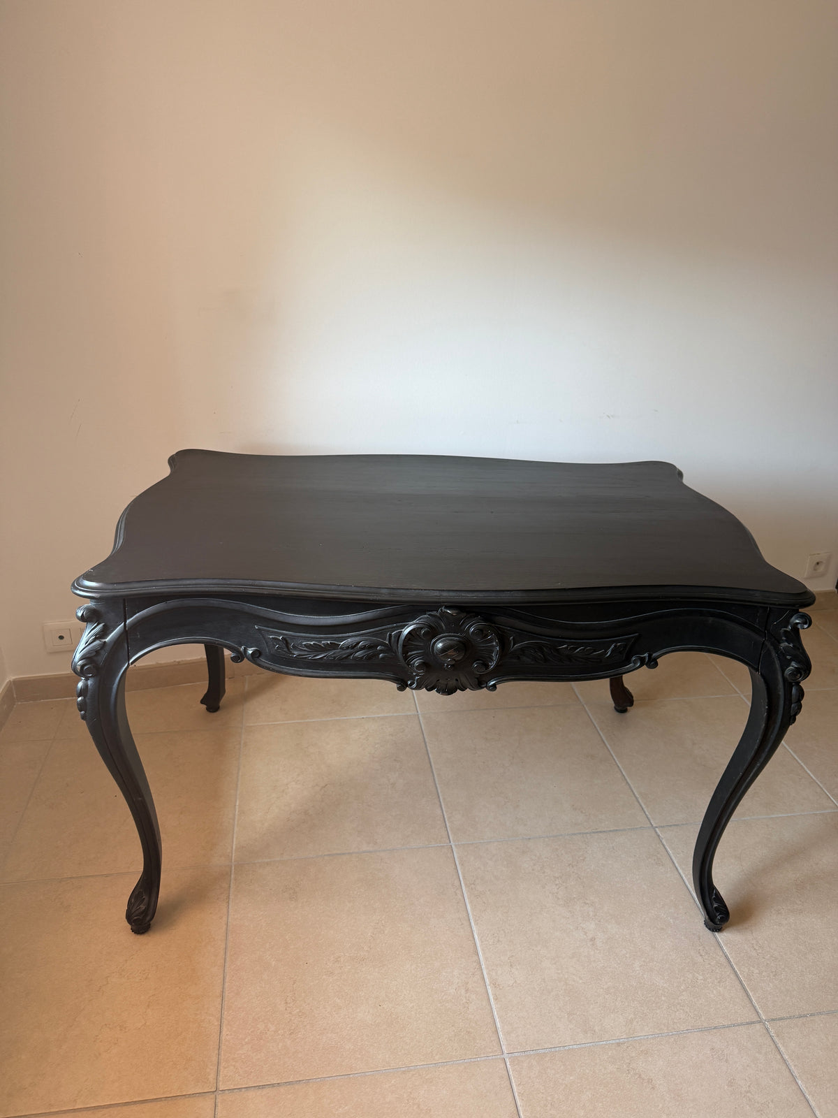 Table à manger / bureau  baroque en hêtre noir