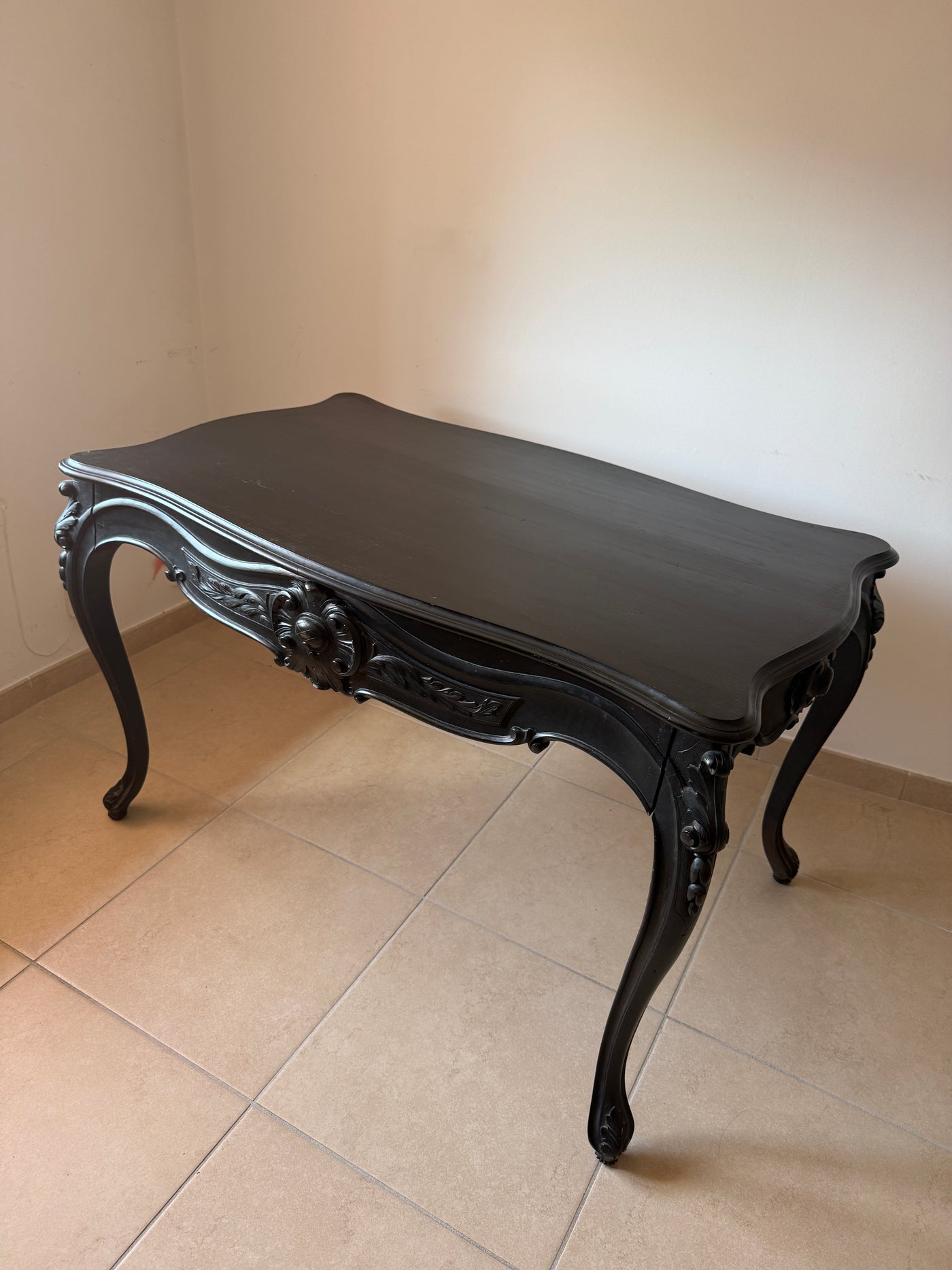 Table à manger / bureau  baroque en hêtre noir